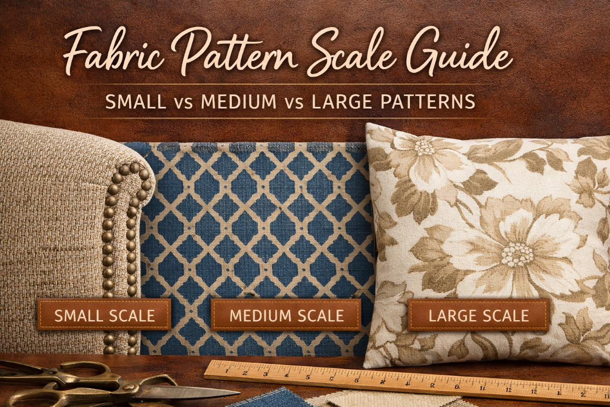 Scale Larger Pattern Sample Fabric Pattern Scale Guide: Small vs Medium vs Large Upholstery Patter