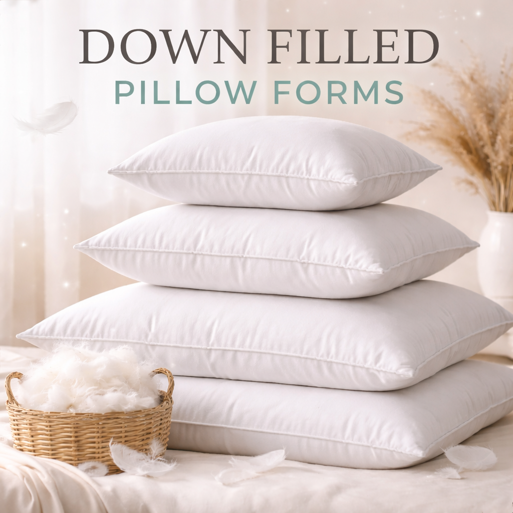 Down Filled Pillow Forms – Premium Down & Feather Pillow Inserts