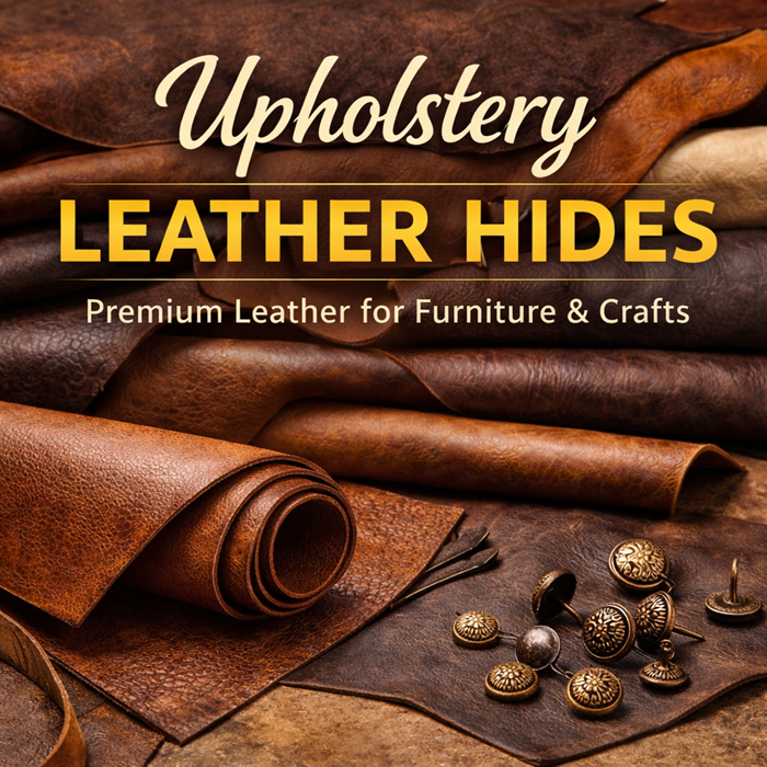 Upholstery leather hides sold by the hide