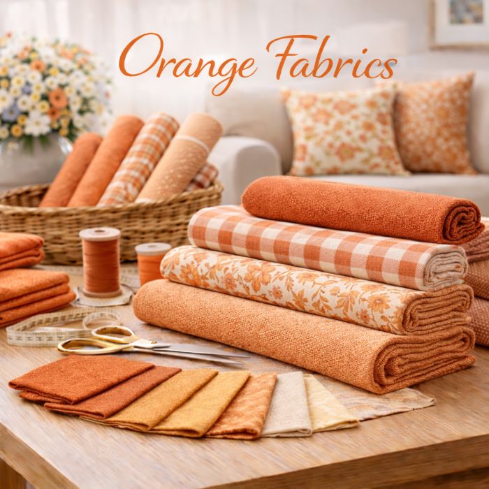 orange upholstery fabrics by he yard