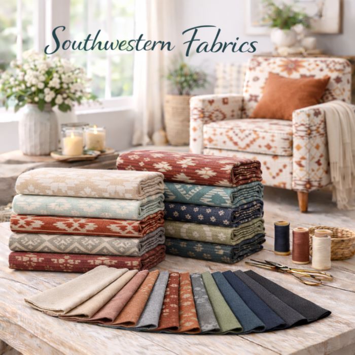 southwestern patterned upholstery fabric by the yard