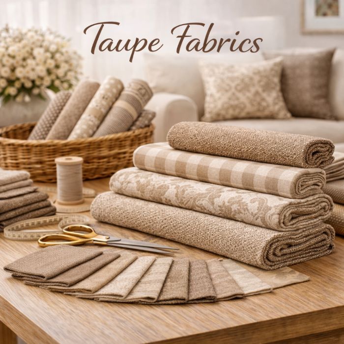 Taupe Upholstery Fabric by the Yard
