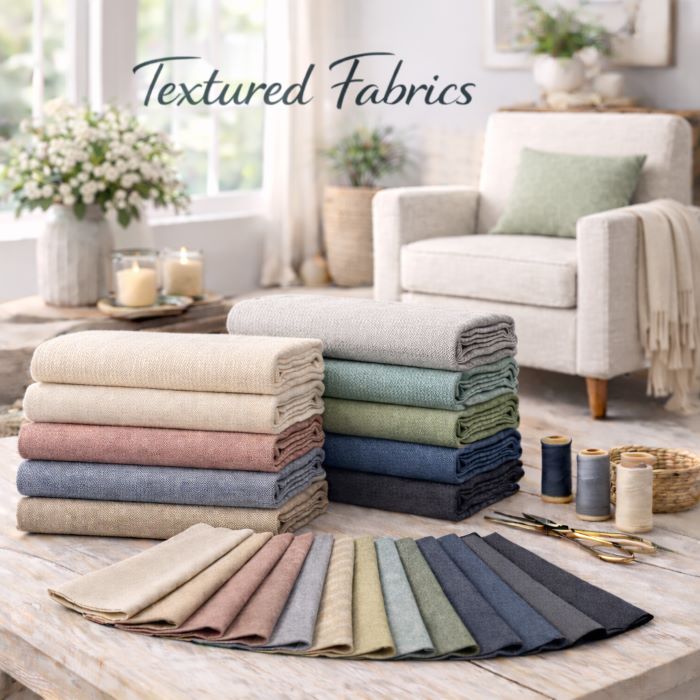 textured patterned upholstery fabric by the yard