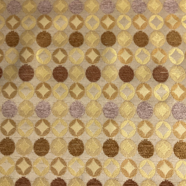 Burch Coin Natural Ivory Geometric Upholstery Fabric
