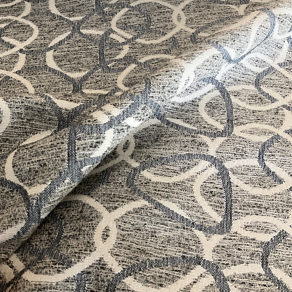 Regal Interlude Pewter Geometric Upholstery Fabric