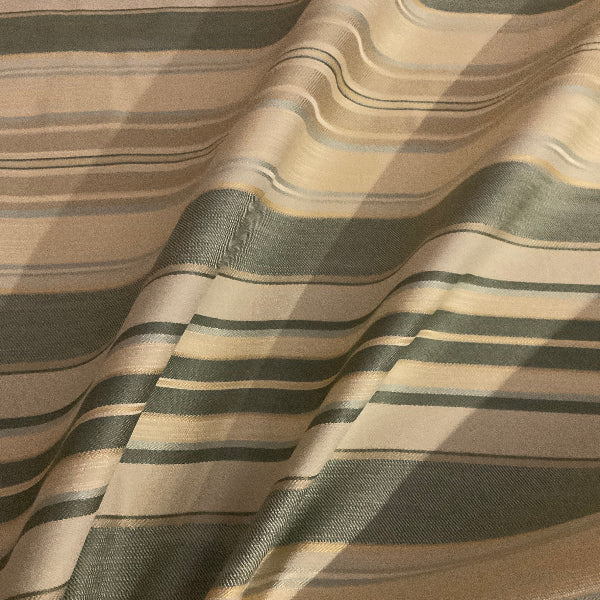Brandy Wine Aloe Green Stripe Upholstery Fabric