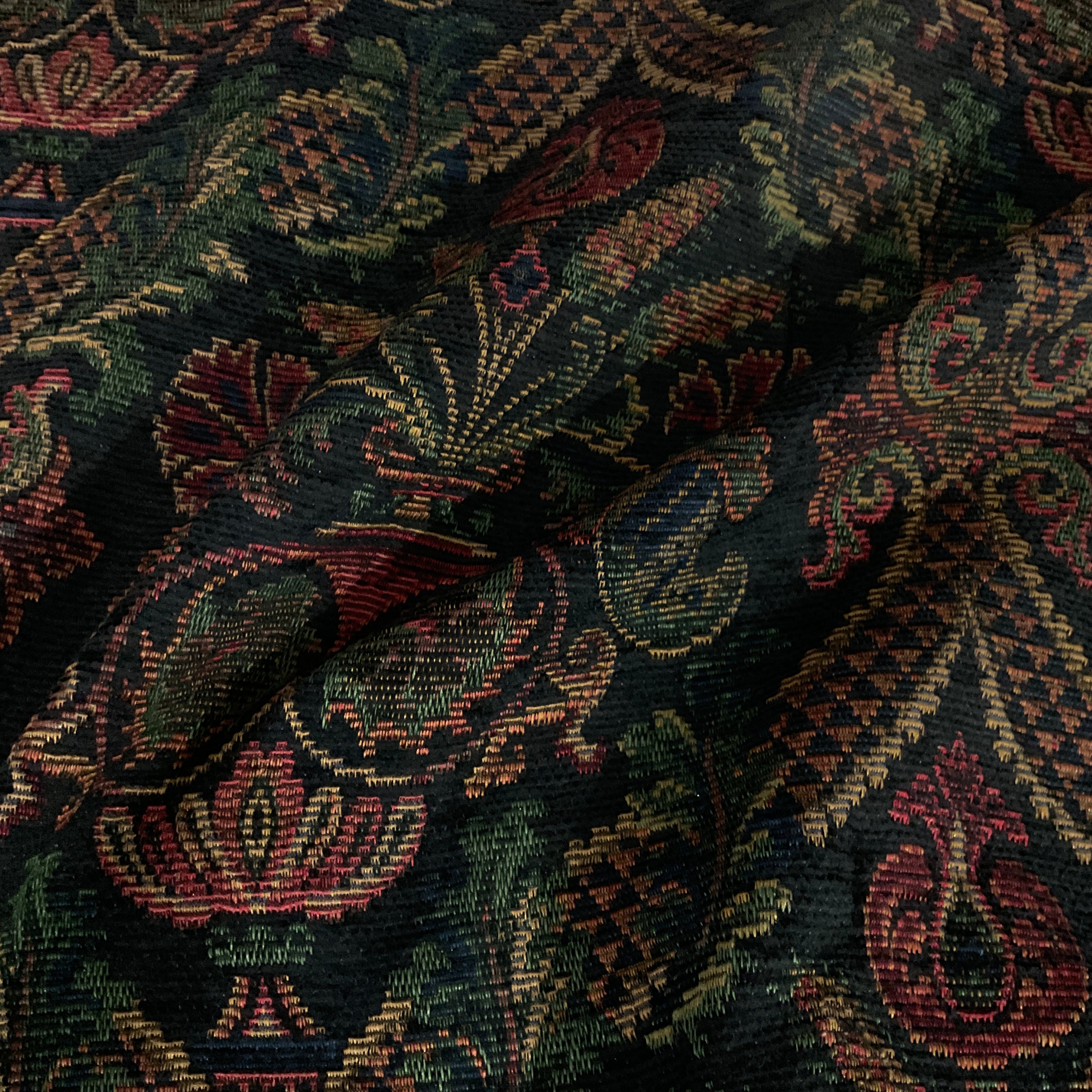 Burch Redmond Noir Black Jacquard Tapestry Upholstery Fabric