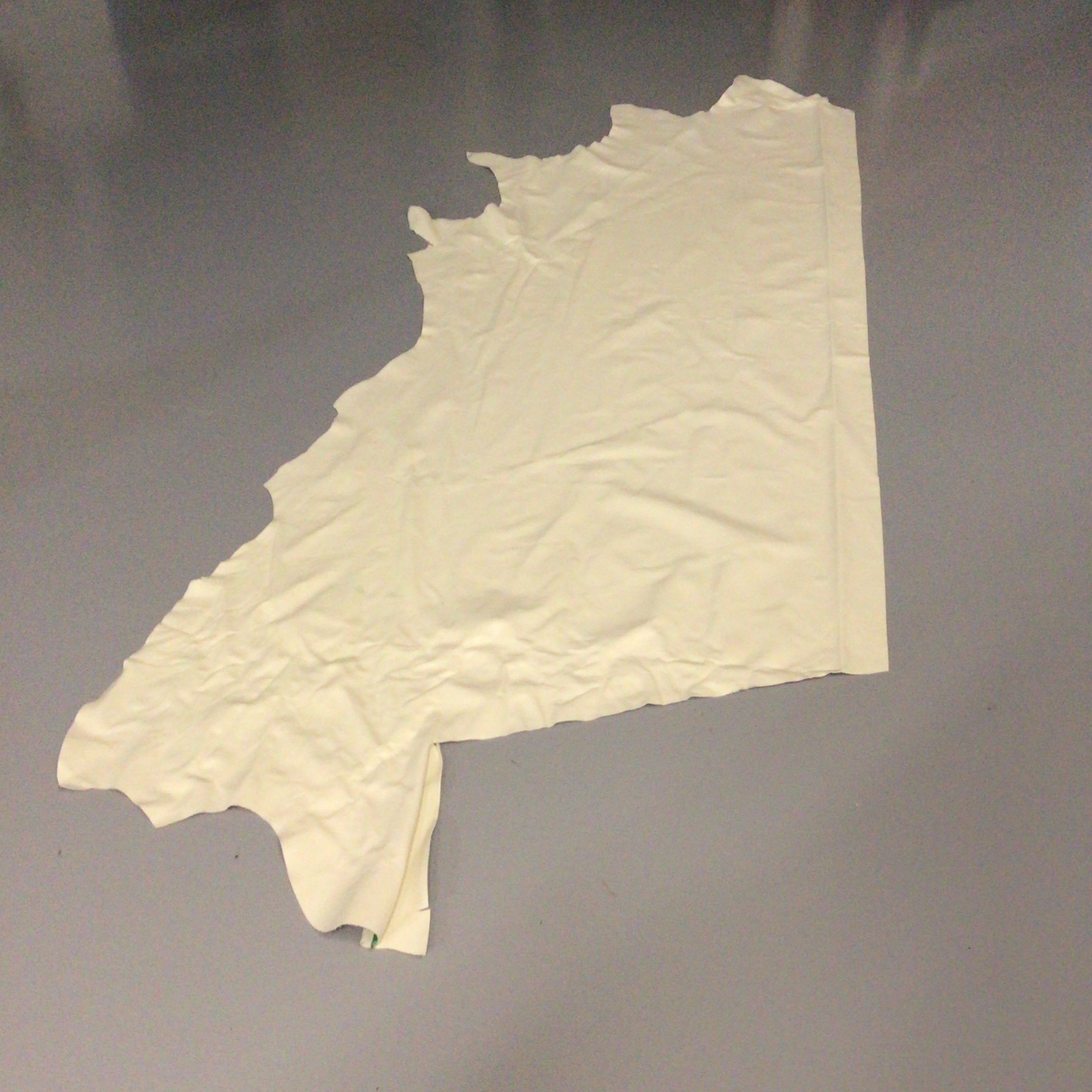 Cream Leather Hide Upholstery Remnant
