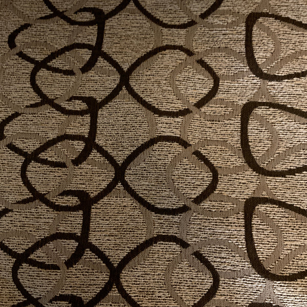 Regal Interlude Chocolate Geometric Upholstery Fabric