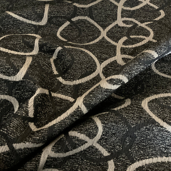 Regal Interlude Charcoal Geometric Upholstery Fabric