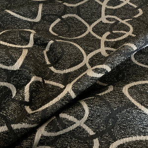Regal Interlude Charcoal Geometric Upholstery Fabric