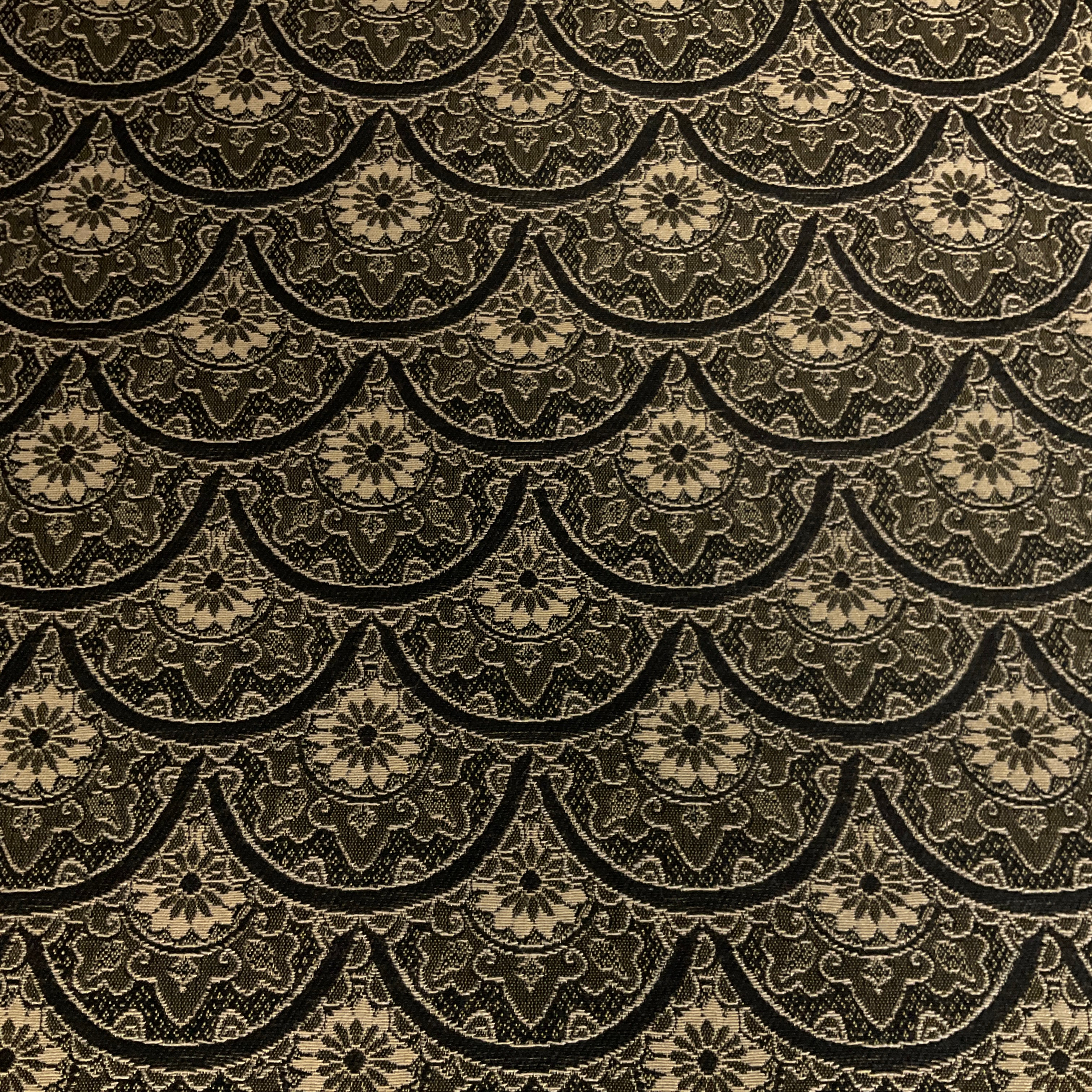 Burch Zeeland Ebony Black Scallop Upholstery Fabric