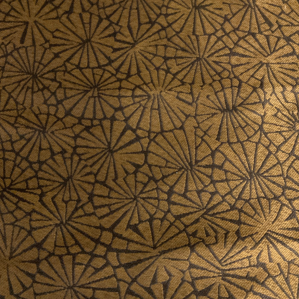 Sunburst Mosaic Brown Upholstery Fabric