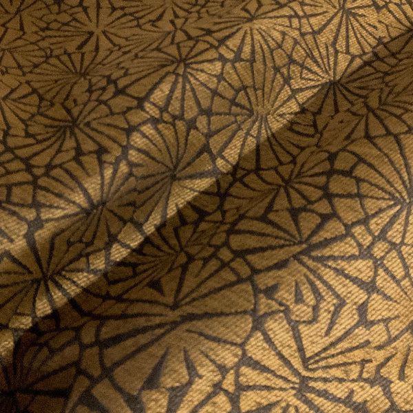 Sunburst Mosaic Brown Upholstery Fabric