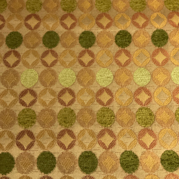 Burch Coin Wasabi Beige Geometric Upholstery Fabric