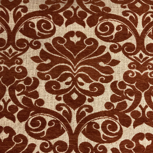 Burch Pablo Rust Orange Chenille Upholstery Fabric