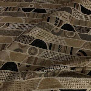 Patchwork Melody Beige Upholstery Fabric