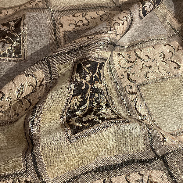 Hopewell Mushroom Beige Chenille Upholstery Fabric