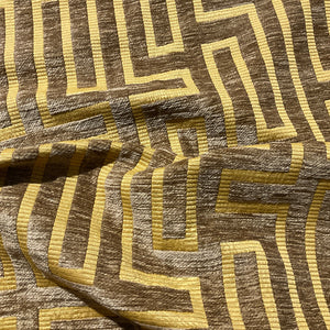 Burch Jet Mustard Yellow Textured Chenille Upholstery Fabric