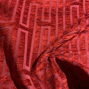 Burch Jet Berry Red Textured Chenille Upholstery Fabric