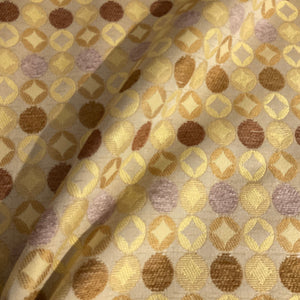 Burch Coin Natural Ivory Geometric Upholstery Fabric