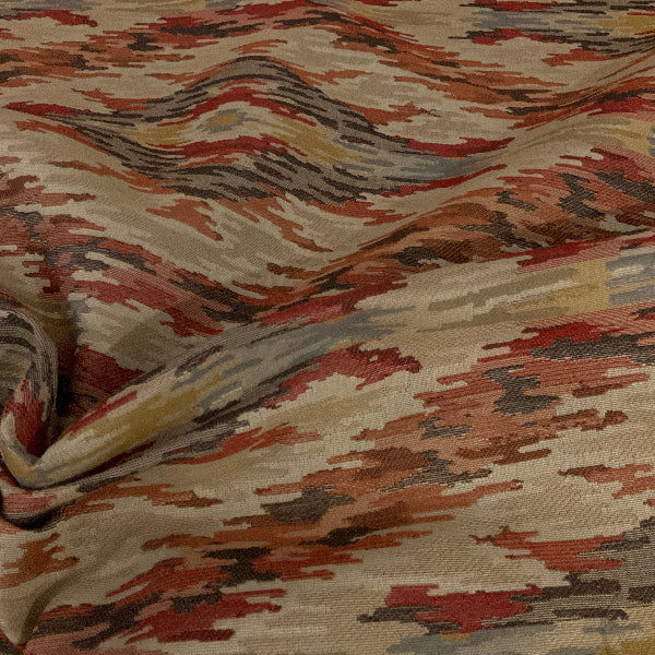 Ikat Earth Tones Upholstery Fabric