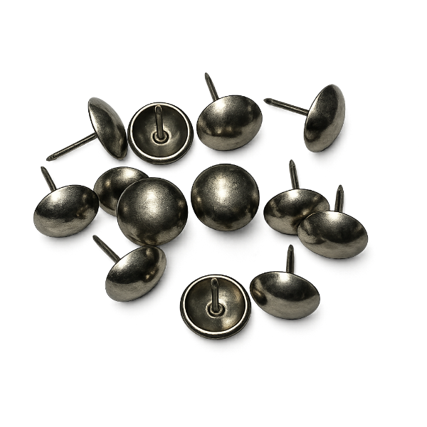 5/8" Light Pewter Decorative Upholstery Tacks - 50 ct