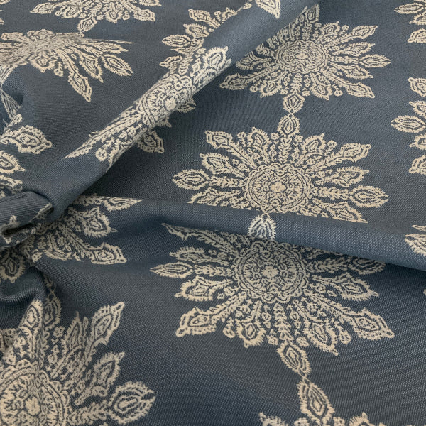 Swavelle Mill Creek Trendy Denim Victorian Upholstery Fabric