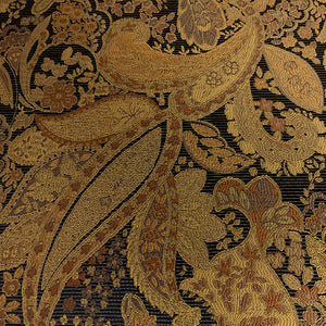 Swavelle Gold/Navy Paisley Upholstery Fabric