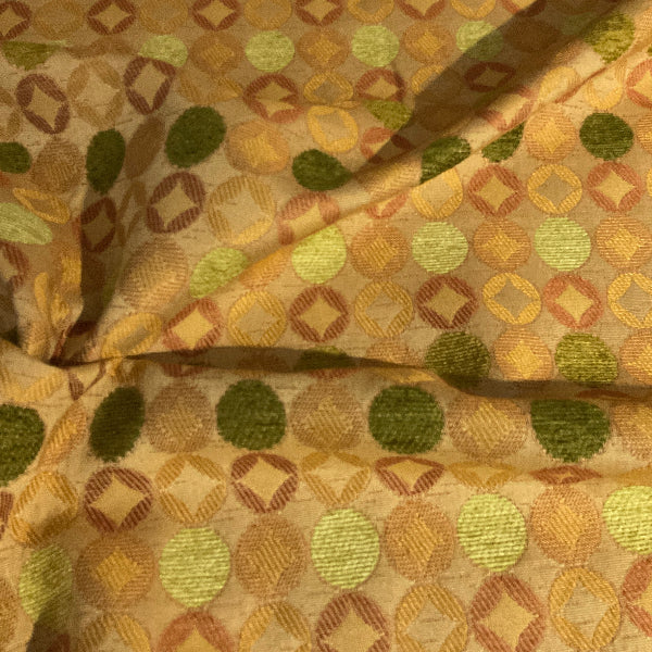 Burch Coin Wasabi Beige Geometric Upholstery Fabric