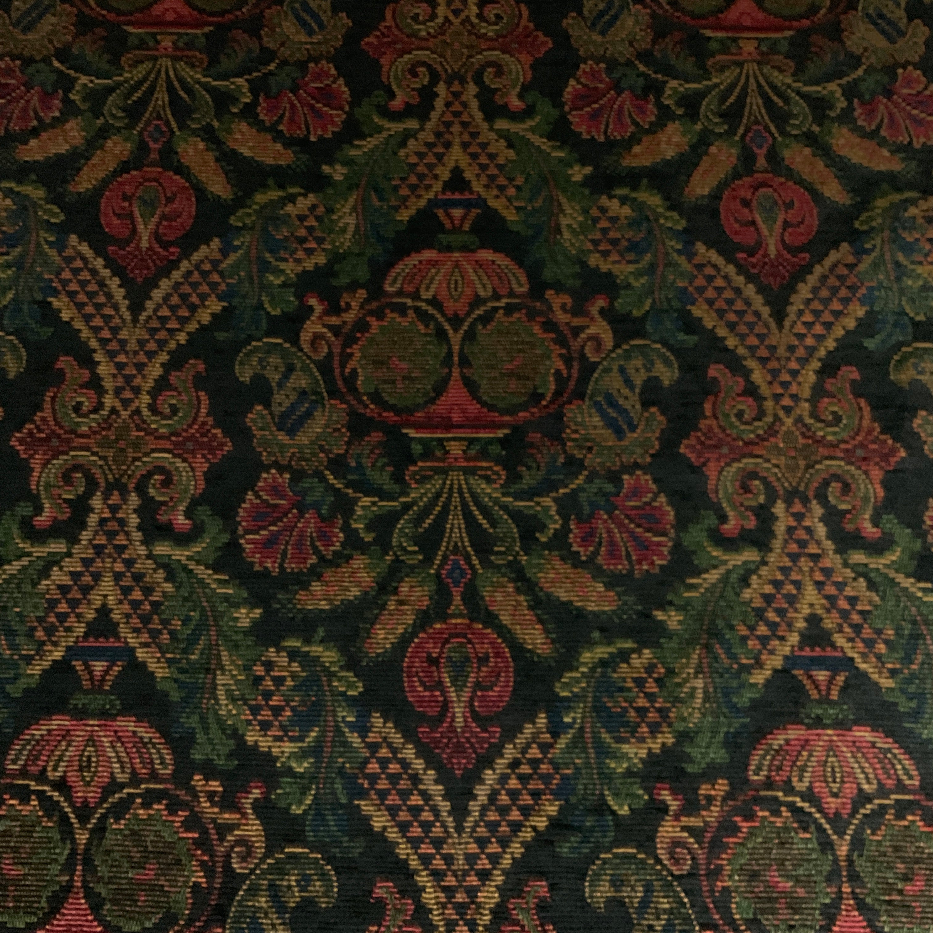 Burch Desmond Black Designer Tapestry Upholstery Fabric