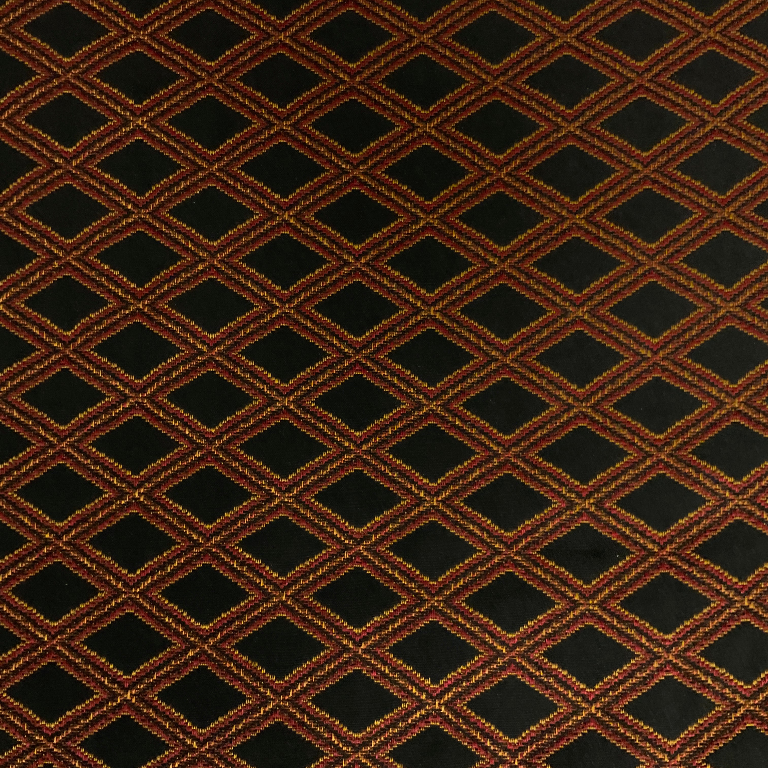Burch Red Black Diamond Designer Upholstery Fabric