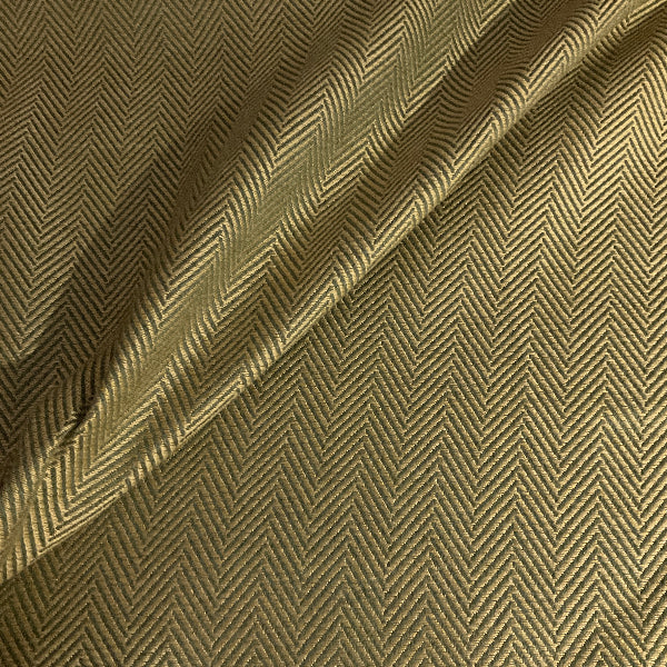 Burch Green and Gold Herringbone Upholstery Fabric