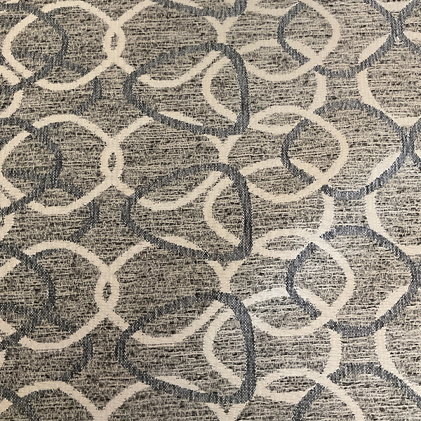Regal Interlude Pewter Geometric Upholstery Fabric