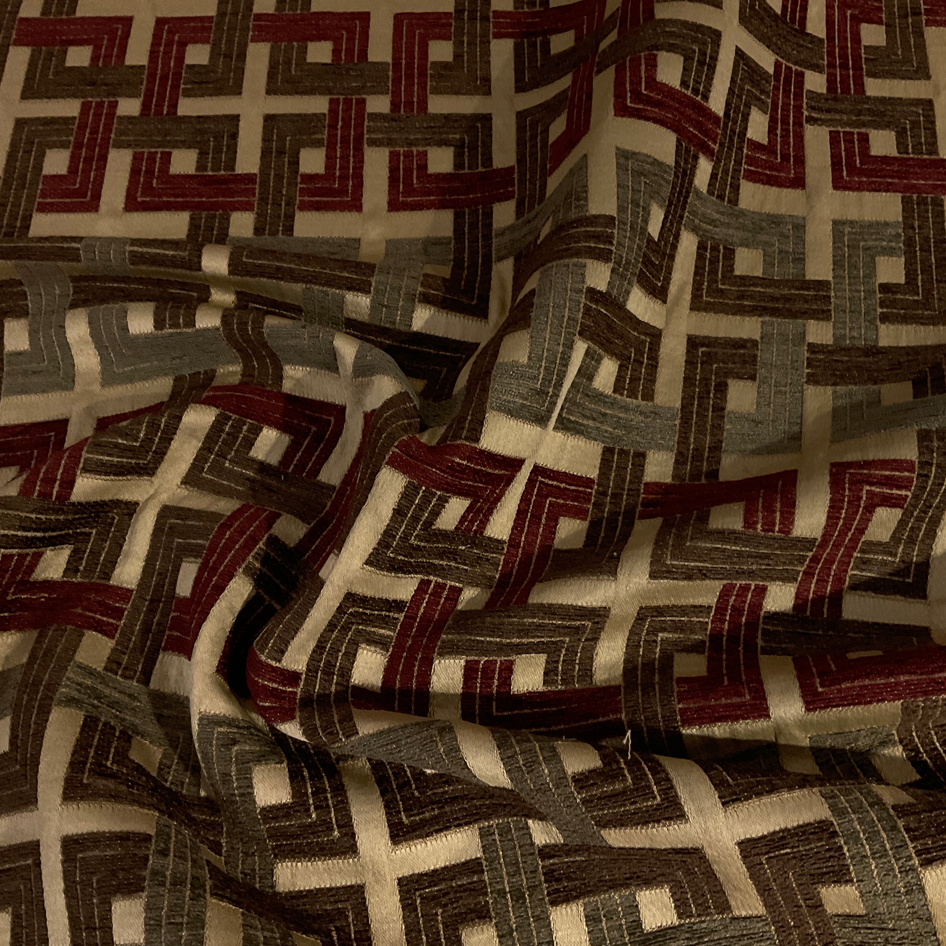 Swavelle Nexus Crimson Red Chenille Upholstery Fabric