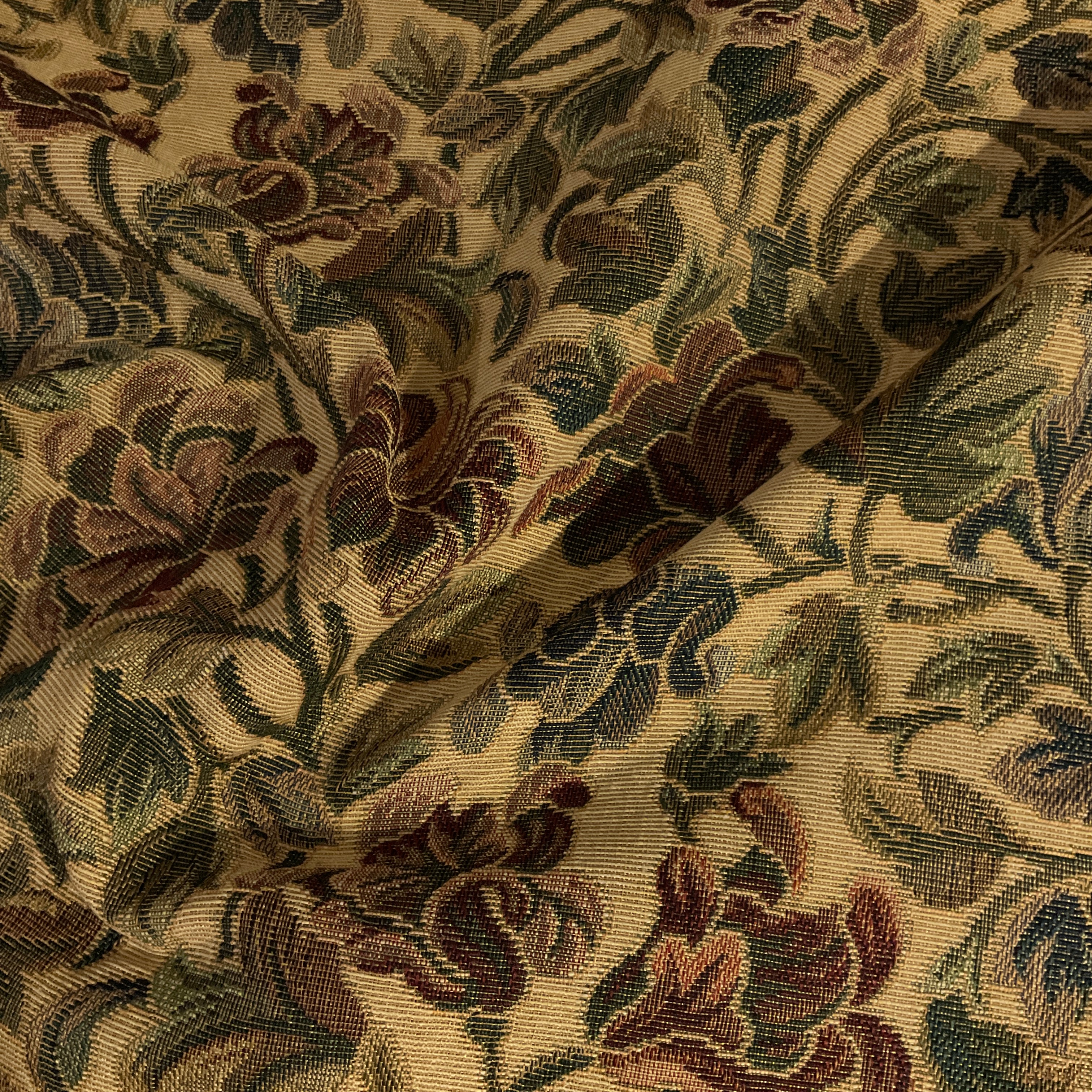 Burch Fabrics Gold Floral Designer Upholstery Fabric