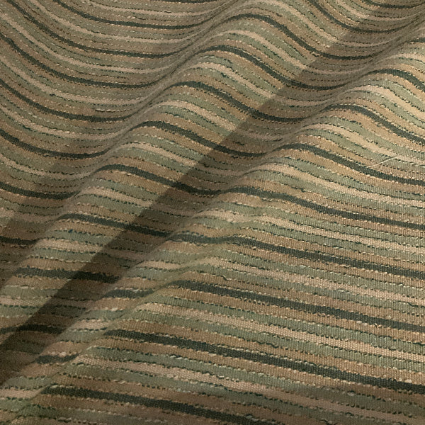 Ramtex Fabrics Green Tea Stripe Upholstery Fabric
