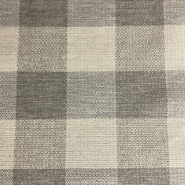 Swavelle Marvelous Check Gray  Upholstery Fabric