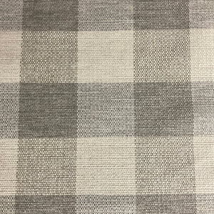 Swavelle Marvelous Check Gray  Upholstery Fabric