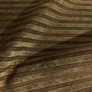 Jolsinlane Bronze Brown Chenille Stripe Upholstery Fabric
