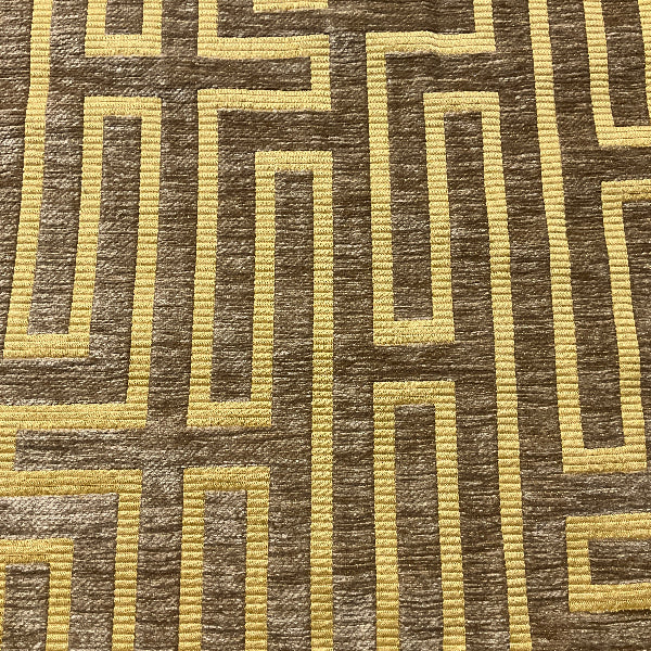 Burch Jet Mustard Yellow Textured Chenille Upholstery Fabric