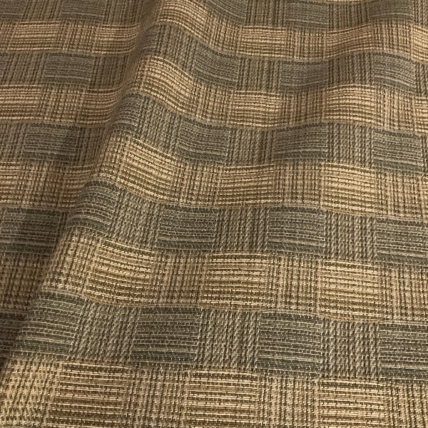 Swavelle Beige/Tan Check Upholstery Fabric