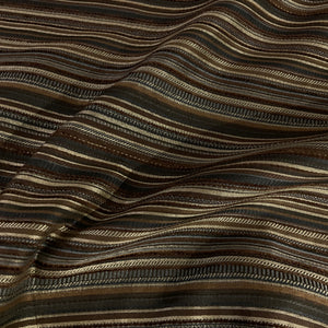 Swavelle Evans Mystic Brown Stripe Upholstery Fabric