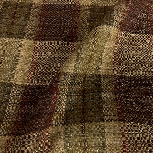 Swavelle Red Green Plaid Upholstery Fabric