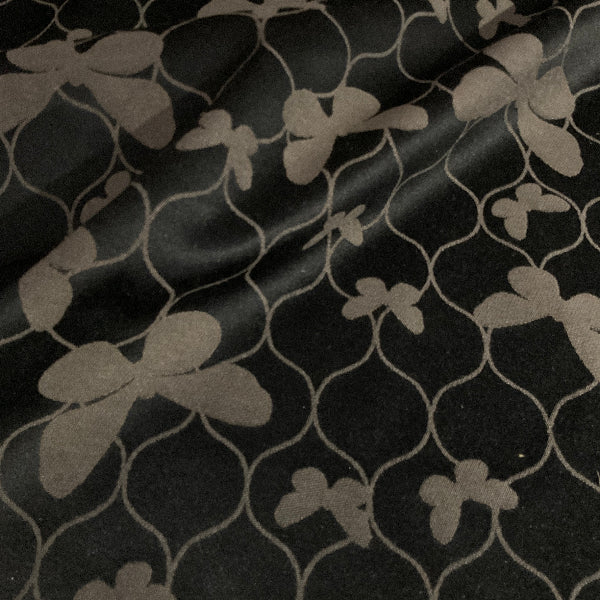 Burch Flutter Noir Black Upholstery Fabric