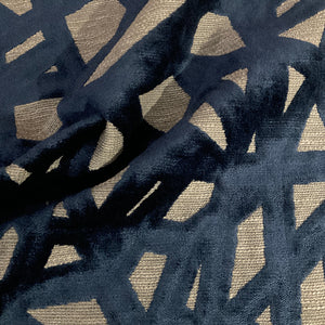 Textile Fabric Grand Central Indigo Blue Upholstery Fabric
