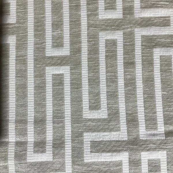 Burch Jet Frost Ivory Textured Chenille Upholstery Fabric