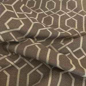 Regal Civic Taupe Geometric Upholstery Fabric