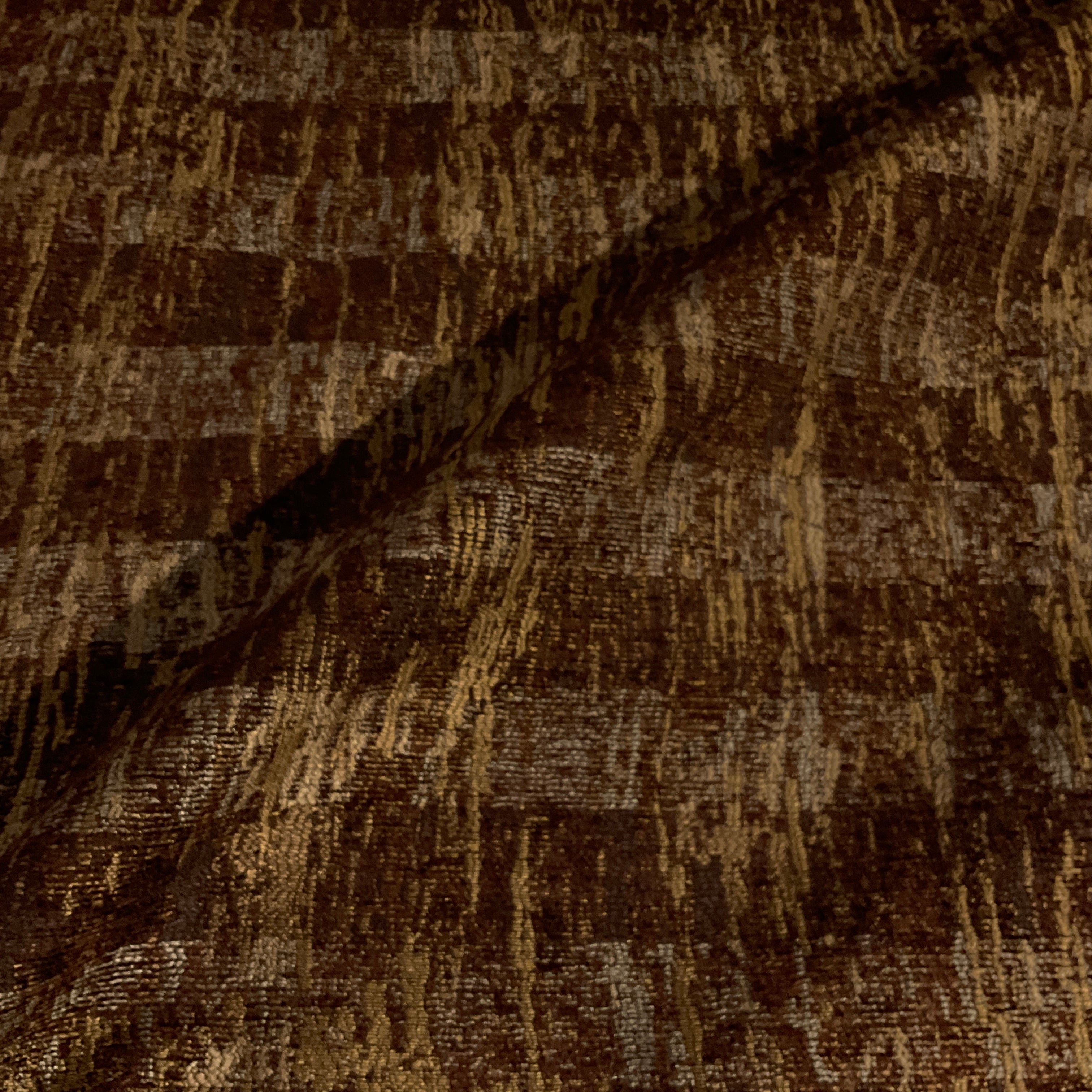 Addison Chocolate Brown Chenille Stripe Upholstery Fabric