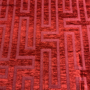 Burch Jet Berry Red Textured Chenille Upholstery Fabric